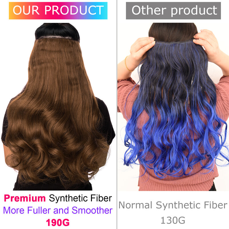 Dindong extensão de cabelo, extensão de cabelo sintético com 32 tamanhos, ondulado, 210g, cabelo resistente ao calor premium, loiro, marrom, 19 cores disponíveis