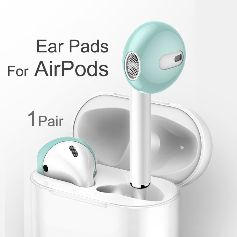 1คู่แผ่นรองหูฟังสำหรับ AirPods 1/2สำหรับ iPhone 14 13 11หูฟังหมวกหูฟังซิลิโคน Eartips (AirPods ไม่รวม)