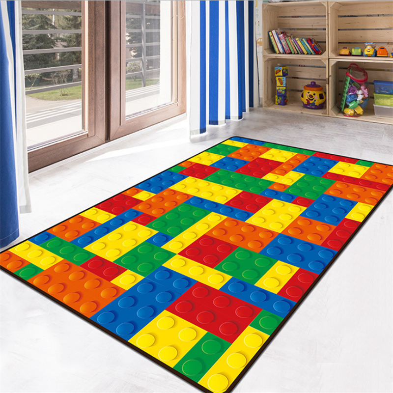 Kids Puzzle Game Shaggy Anti-Skid Floor play Mats 3D Carpet Non-slip rug Dining Living Room Soft Child Bedroom Mat Carpet 02