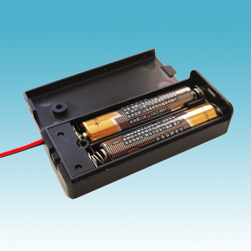 Suporte de bateria com interruptor liga-desliga, botão coin célula caixa de armazenamento 3v bateria tampa ferramentas modelo ferroviário layout