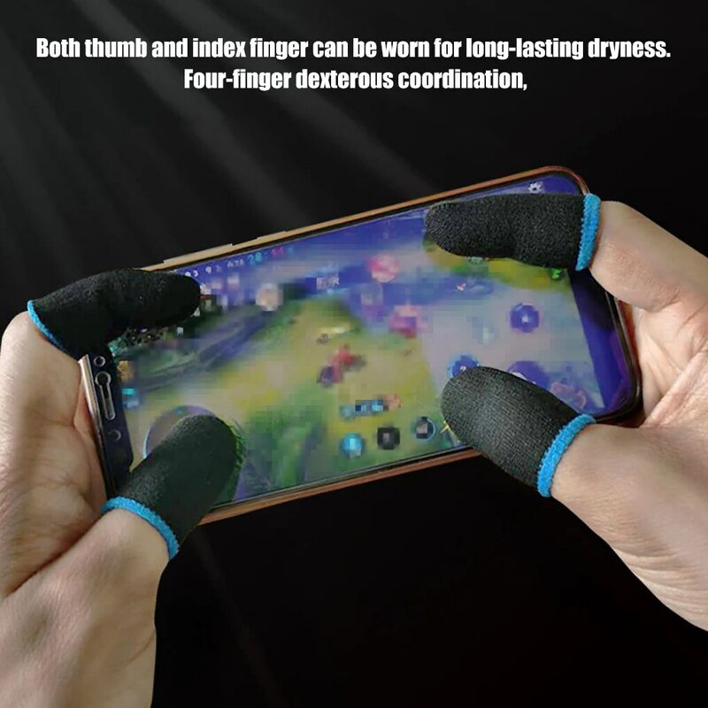 قفازات ألعاب غير قابلة للخدش ، أكمام شاشة تعمل باللمس ، غطاء طرف الإصبع ، 2 ks