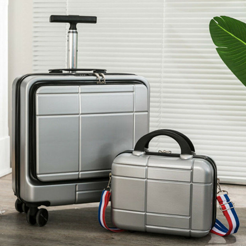 Business-trolley laptop computer lagerung box gepäck 18 zoll passwort lock kabine koffer kosmetik tasche set schulter handtasche