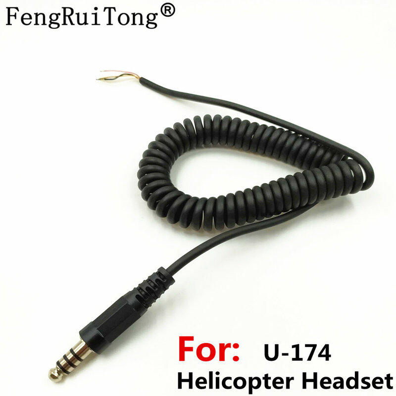 Cable de repuesto para auriculares de Radio y helicóptero, conector militar U-174/U