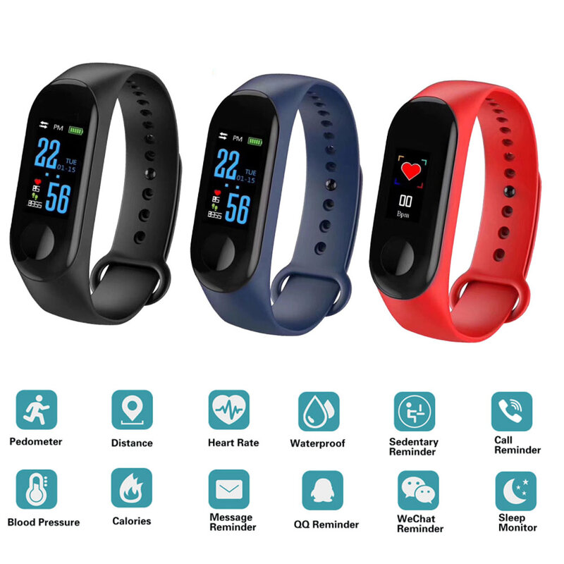 Smart Watch Jam Tangan Anak Anak untuk Anak Perempuan Anak Laki-laki Olahraga Gelang Anak Gelang Gelang Kebugaran Tracker Smartwatch Tahan Air