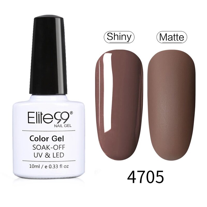 Elite99 10ml Macchiato Color UV Gel Nail Polish Pure Nail Color Matte Top Coat Soak Off Nail Art Gel Varnish Lacquer Manicure