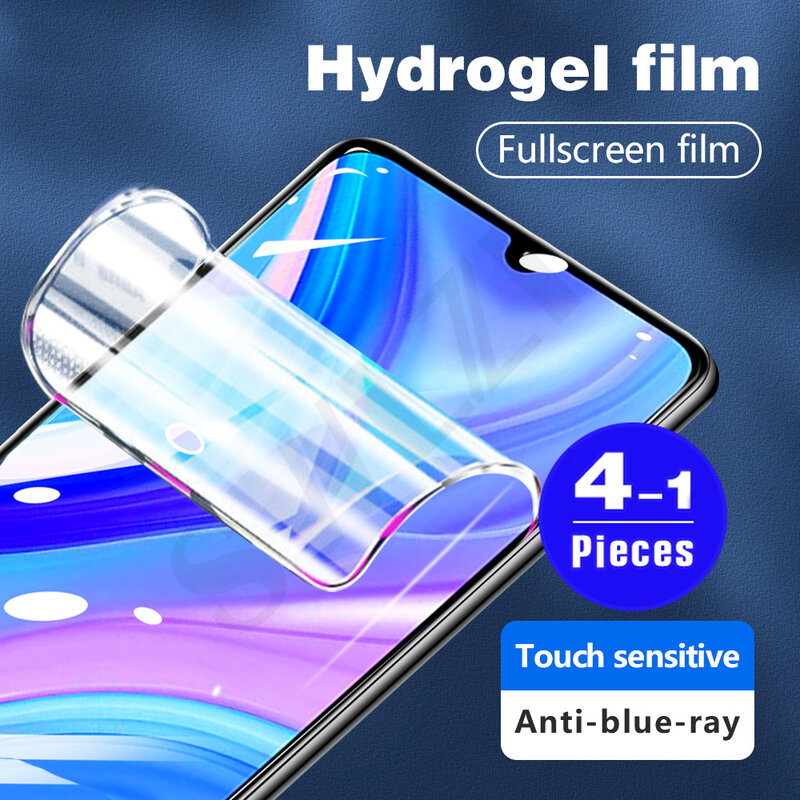 1-4Pcs cover hydrogel film for huawei p smart 2021 2020 S Z pro 2019 plus 2018 phone screen protector protective film Not Glass
