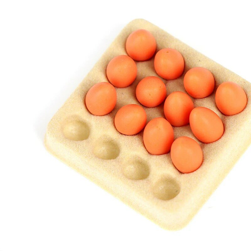 1Set Dollhouse Miniature Eggs Kitchen Food Model  Pretend Toys Simulation Furniture Toy Kitchen Decor