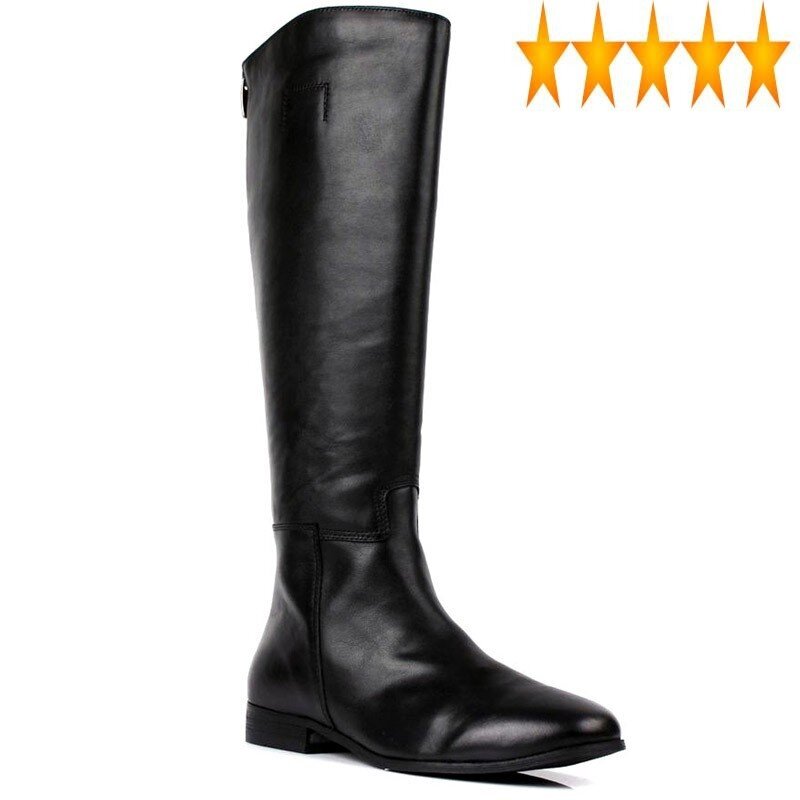 Knee Brand Zip High British Style Genuine Leather Motorcycle Boots Fashion Mens Winter Shoes Botas Masculina 38-44
