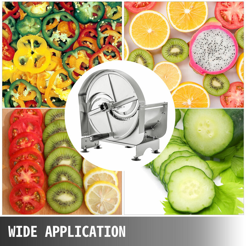 VEVOR Kommerziellen Manuelle Obst Slicer Haushalts Aluminium 0,2-12mm Einstellbare Multi-Funktion Gemüse Cutter Küche Schneiden Werkzeug