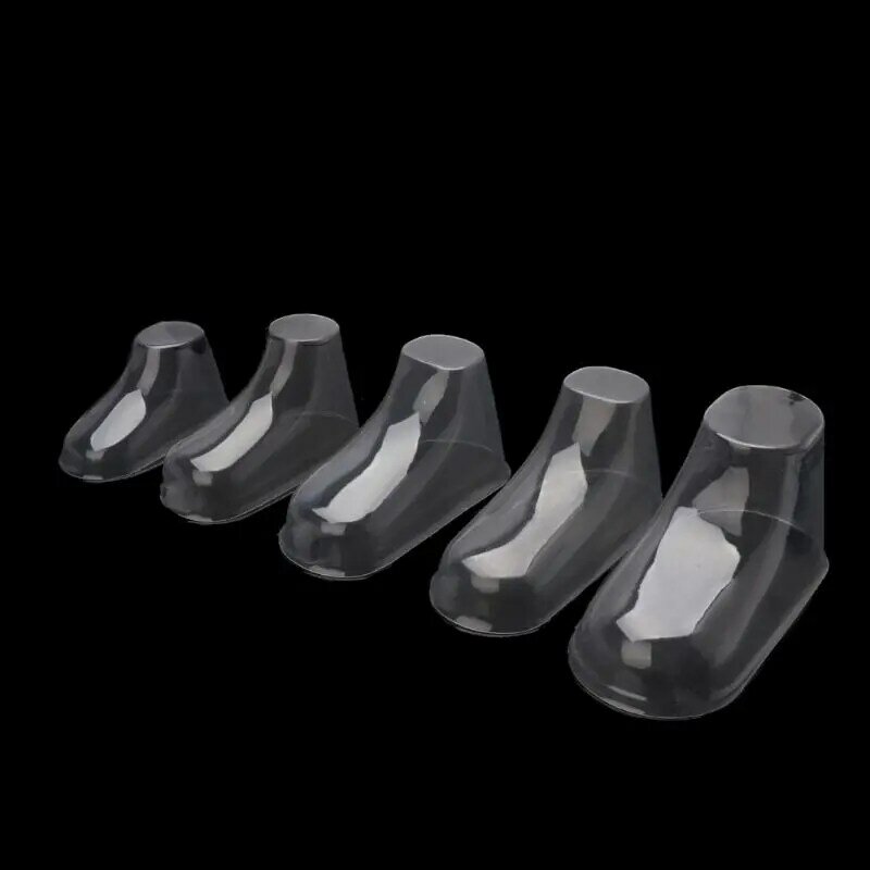 10 pieces of transparent plastic baby foot display, baby footwear, footwear size display Baby Booties Shoes Socks Showcase