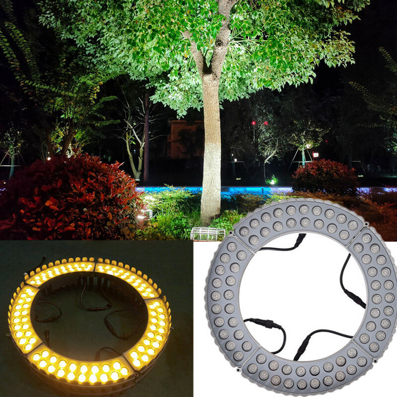 Столбиковый светильник, водонепроницаемая лампа IP65 для сада, ландшафта, дерева, столбик, круговой садовый Точечный светильник, уличная лампа 72 Вт