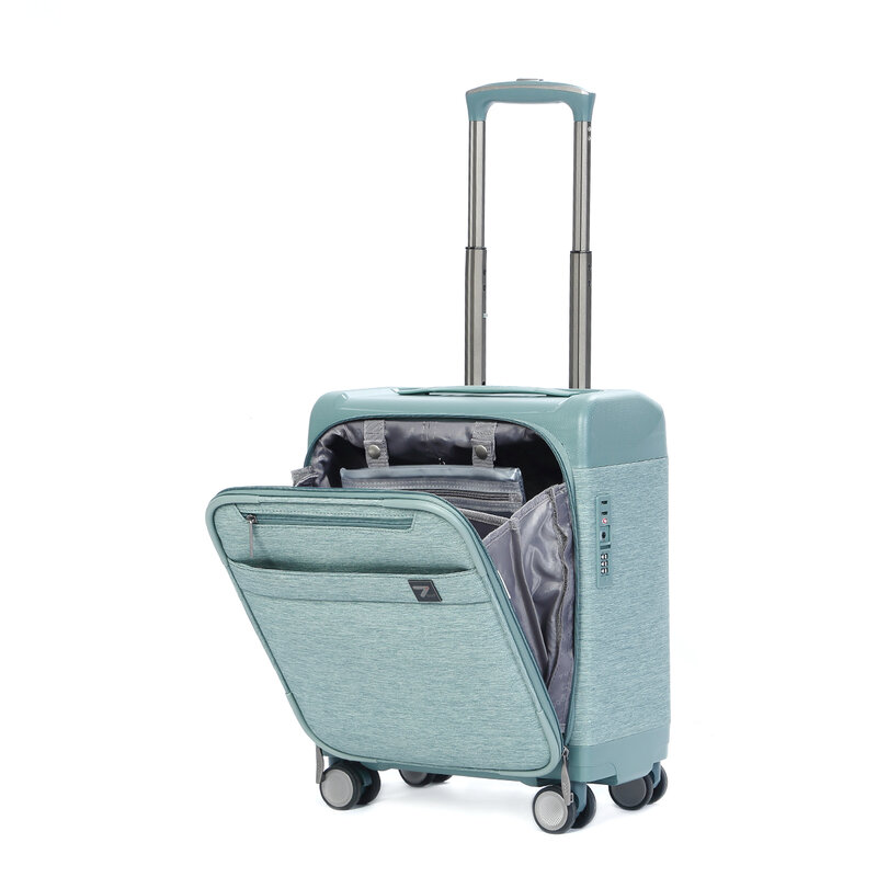 UNIWALKER Carry on bagaglio valigia da lavoro carrello da 16 pollici Matcha Green TSA Password Lock