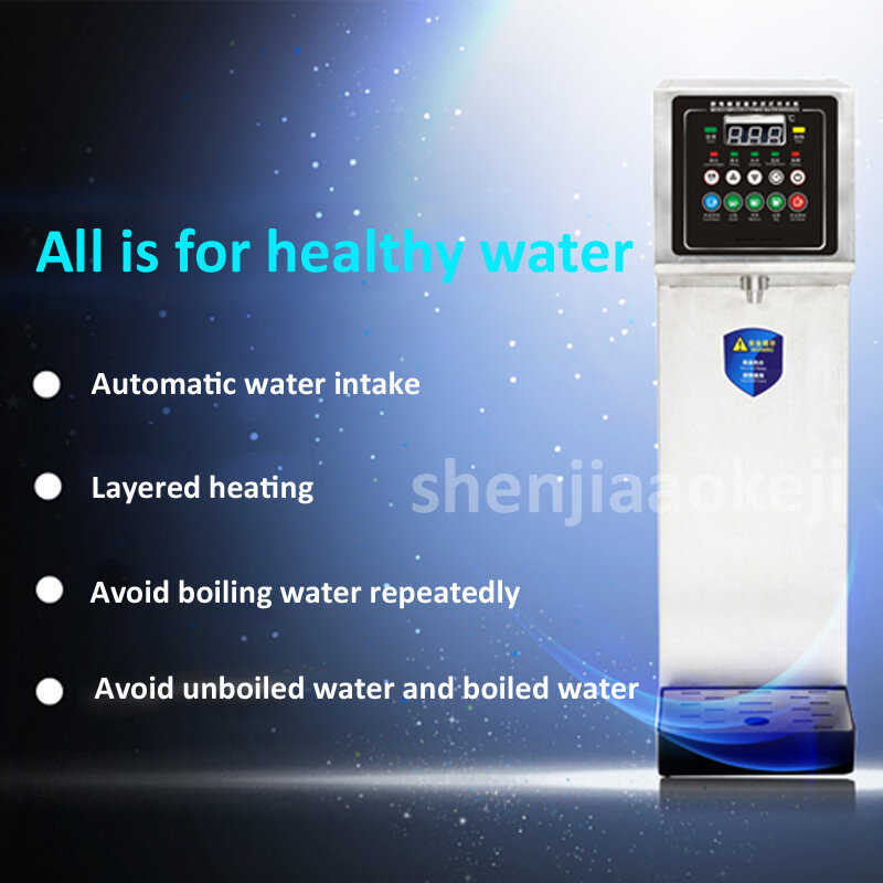 Caldeira de água elétrica comercial it10h, máquina de água inteligente com capacidade de 10l, fonte de água automática de ebulição, 35l/h 220v