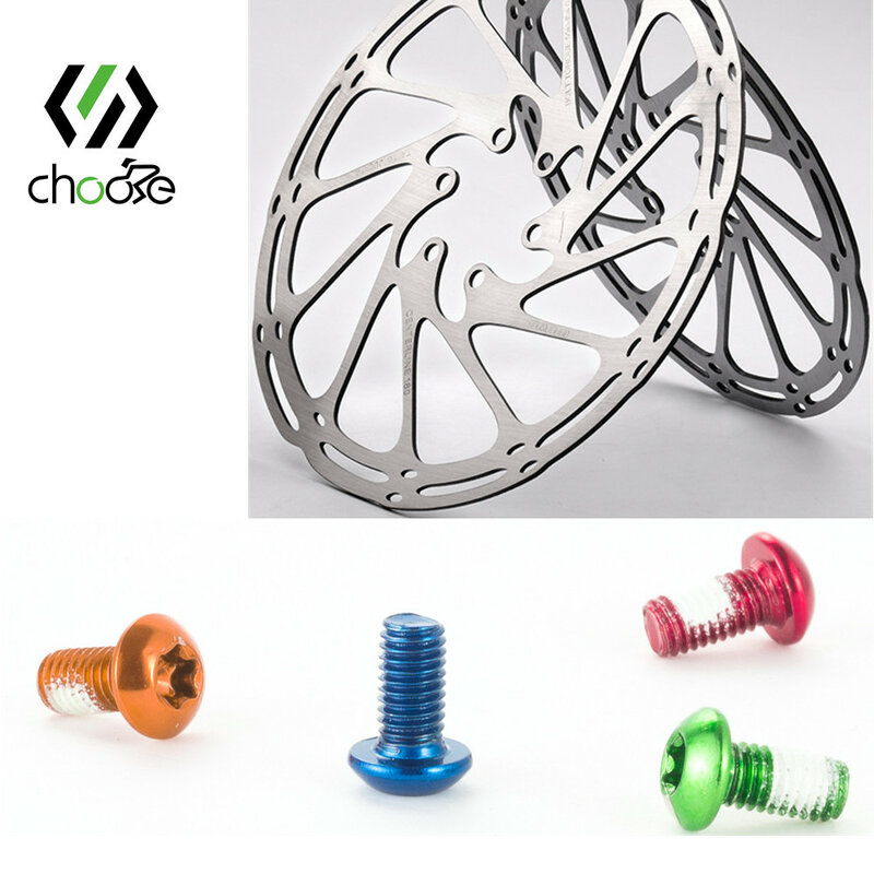 Chooee-aço parafuso m5x10mm para bicicleta freio a disco, 12 unid.