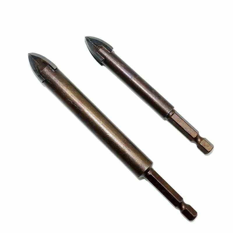14/16mm Tungsten Carbide Glass Drill Bit Set Alloy Carbide Point with 4 Cutting Edges Tile & Glass Cross Spear Head Drill Bits