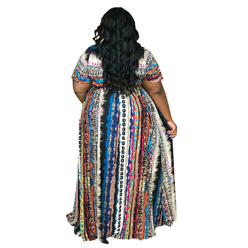 Vestido africano de talla grande para mujer, ropa africana, Dashiki, estampado, para oficina, África, 2021