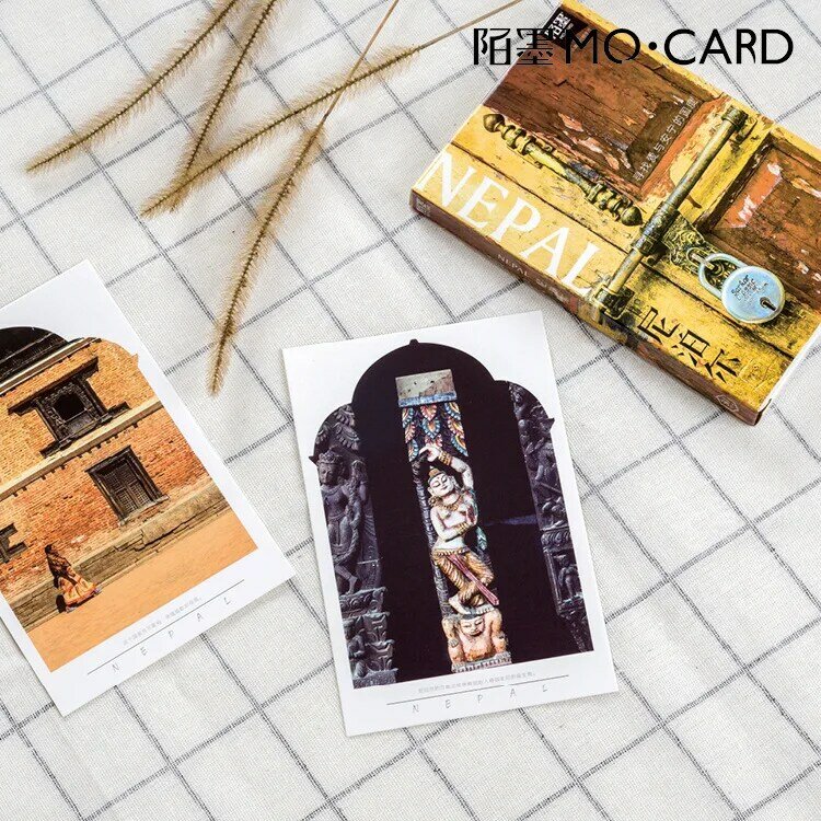 30 hojas/lote de postales de Nepal/tarjeta de felicitación/tarjeta de deseos/regalos de Navidad y Año Nuevo