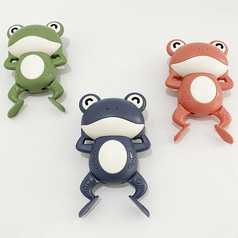 새로운 아기 수영 목욕 장난감 귀여운 만화 동물 개구리 시계 세정 장난감, 유아 수영 상처 체인 시계 장난감