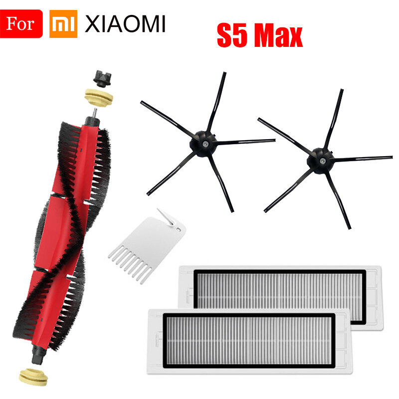 Washable HEPA Filter Main Brush Side Brush Parts For XiaoMi Roborock S5 Max S50 S51 S55 S6 S6 Pure Vacuum Cleaner Accessories
