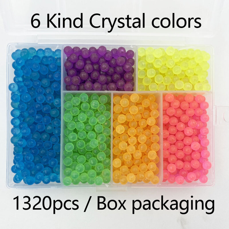6 crystal colors DIY Magic beads Hand Making 3D Puzzle Kids Educational beads Toys for Children Spell