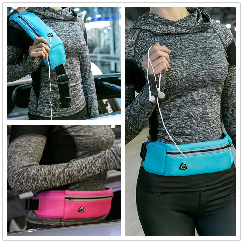 تشغيل حقيبة قماش قنب ، مقاوم للماء حزام رياضي محمول للرجال والنساء ، ملحق اللياقة البدنية