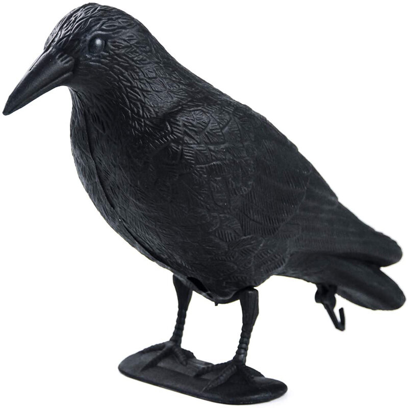 MAILIO การล่าสัตว์กลางแจ้งปลอม Crow Raven Bird Hunting Decoy ยับยั้ง Scarer Garden การควบคุมศัตรูพืชสวน Scarer Bird Decoy