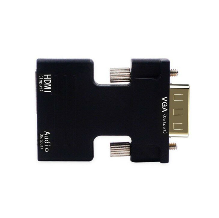 Nón Lưỡi Trai LS HDMI Sang VGA Adapter Âm Thanh Nữ Đến Nam Dây Cáp 720/1080P Cho Màn Hình HDTV TV-Hộp Máy Chiếu Máy Tính Laptop PS4
