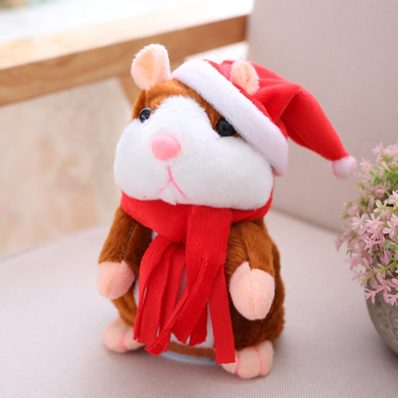 Promotion 15cm Lovely Talking Hamster Speak Talk Sound Record Repeat Stuffed Plush Animal Kawaii Hamster Toys For Children Gifts