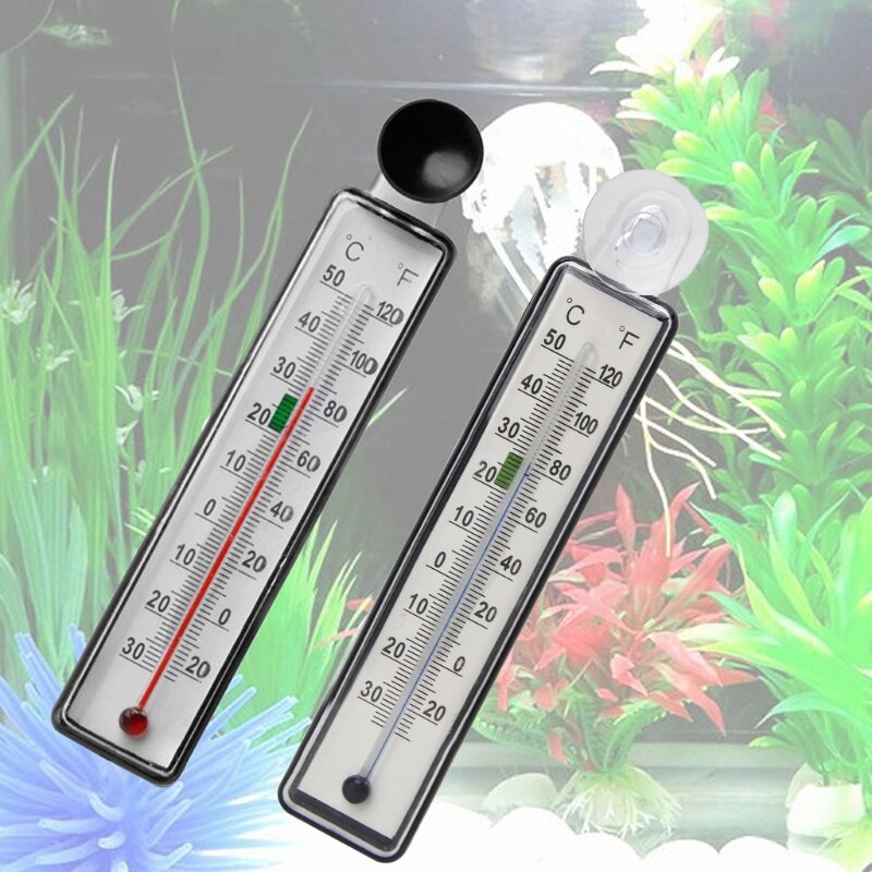 H55A Aquarium Aquarium Thermometer Glas Meter Wasser Temperatur Gauge Saugnapf