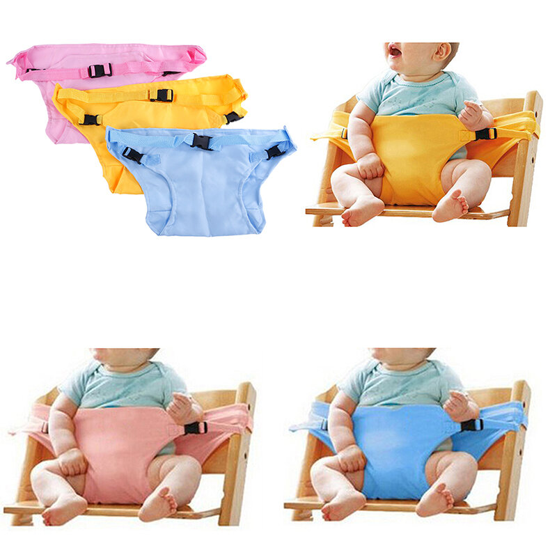 Silla de comedor para bebé, cinturón de seguridad portátil, asiento de almuerzo, envoltura elástica, arnés de alimentación, 1 unidad