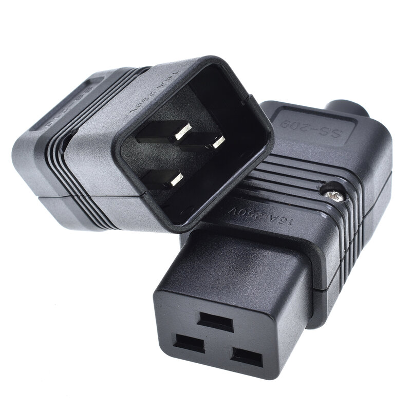 PDU/UPS Socket Standard IEC320 C19 C20 16A 250V AC Electrical Power Cable Cord Connector Removable plug Female Male Plug Adapter
