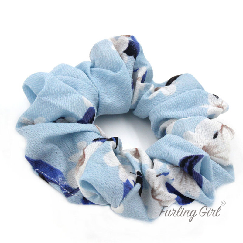 Furling Girl 1PC rododendron Printing Hair Scrunchies Azaleas Floral Elastic Hair Bands Hair Ponytail Holder Rope per le donne