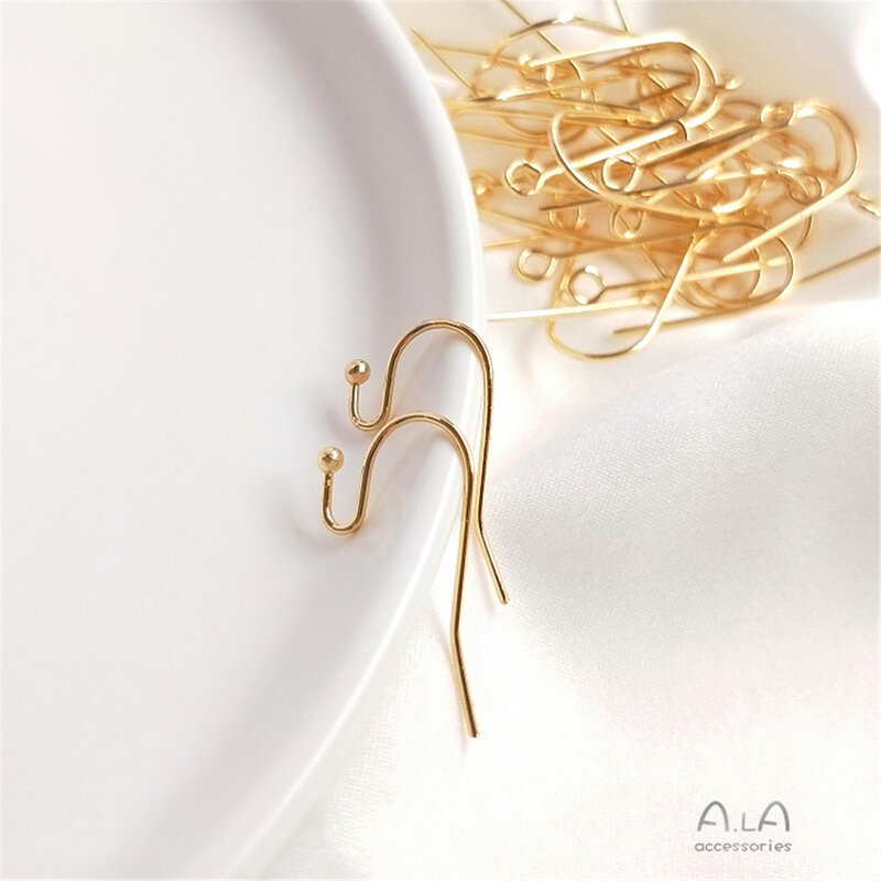 14k banhado a ouro Ear-Hang acessórios, DIY artesanal francês, moda fácil e versátil