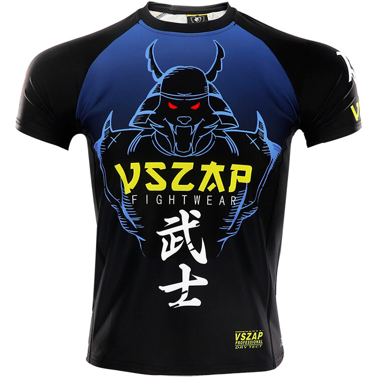 VSZAP-تي شيرت MMA للملاكمة للرجال ، قميص Dark Wolf ، قميص رياضي ، فنون قتالية ، تدريب لياقة بدنية ، مواي تاي