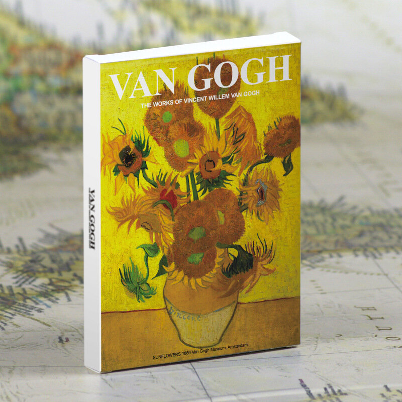 30แผ่น/ชุด Art Museum Series โดย Van Gogh ศิลปินที่มีชื่อเสียงภาษาอังกฤษโปสการ์ดซองงานศิลปะโปสการ์ด