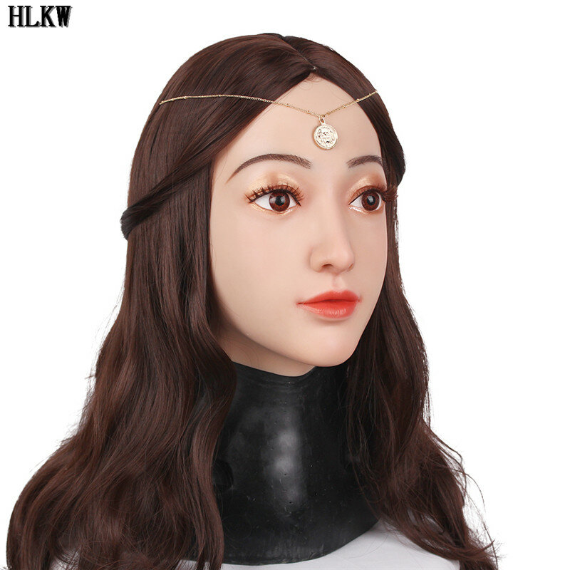 Hot Sexy Crossdressing Soft Silicone Cosplay Mask Props for Crossdresser Transvestite Halloween Cosplay Male to Female Face Mask