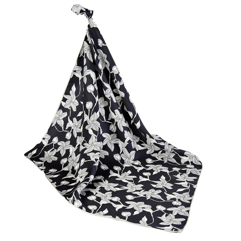CISULI-bufanda de sarga de seda 100% para mujer, pañuelo cuadrado de seda pura, 70x70, 01