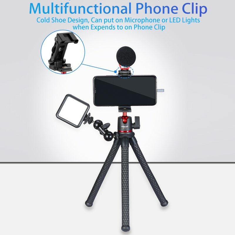Ulanzi MT-11 flexible stativ für telefon dslr kamera stehen mit fernbedienung mini octopus beine für iphone 13 14 pro max halter