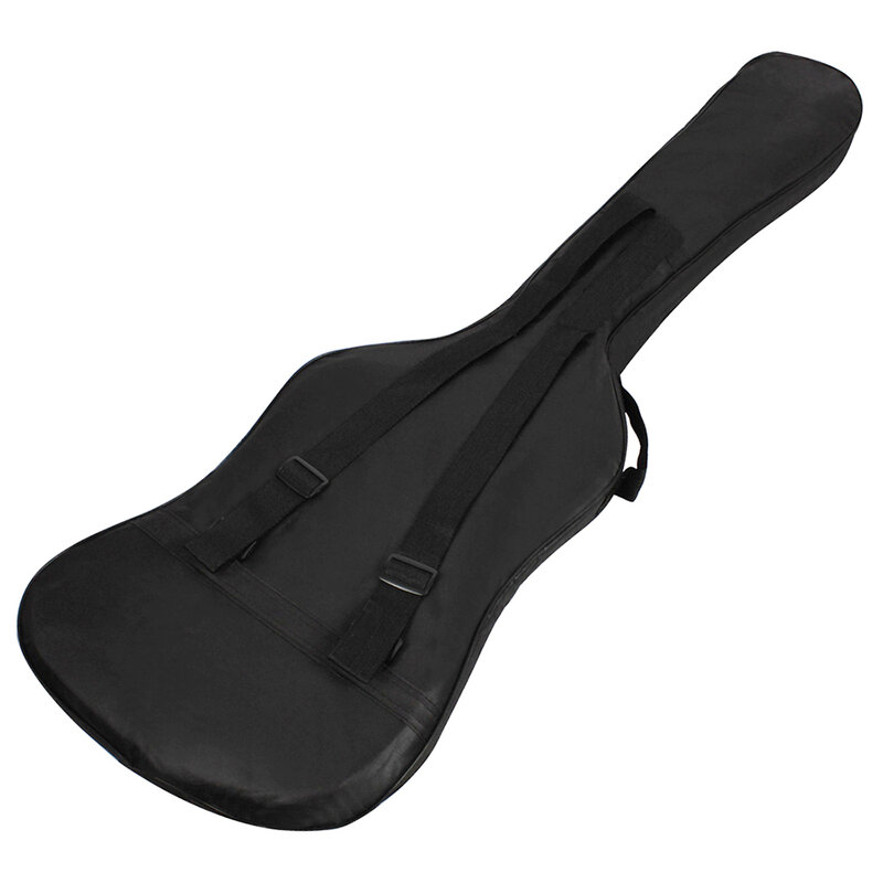 Mochila elétrica para contra-baixo e guitarra, bolsa para mochila com 20mm de estojo para baixo e guitarra elétrica preta