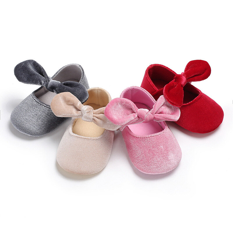 Chaussures antidérapantes à fond souple pour nouveau-né, chaussures de princesse classiques pour premier pas pour bébé fille