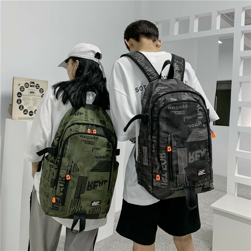 New Fashion Men's Backpack Trendy Camouflage School Bag For Boys Girls Nylon Large-Capacity Student Shoulder Travel Backpacks