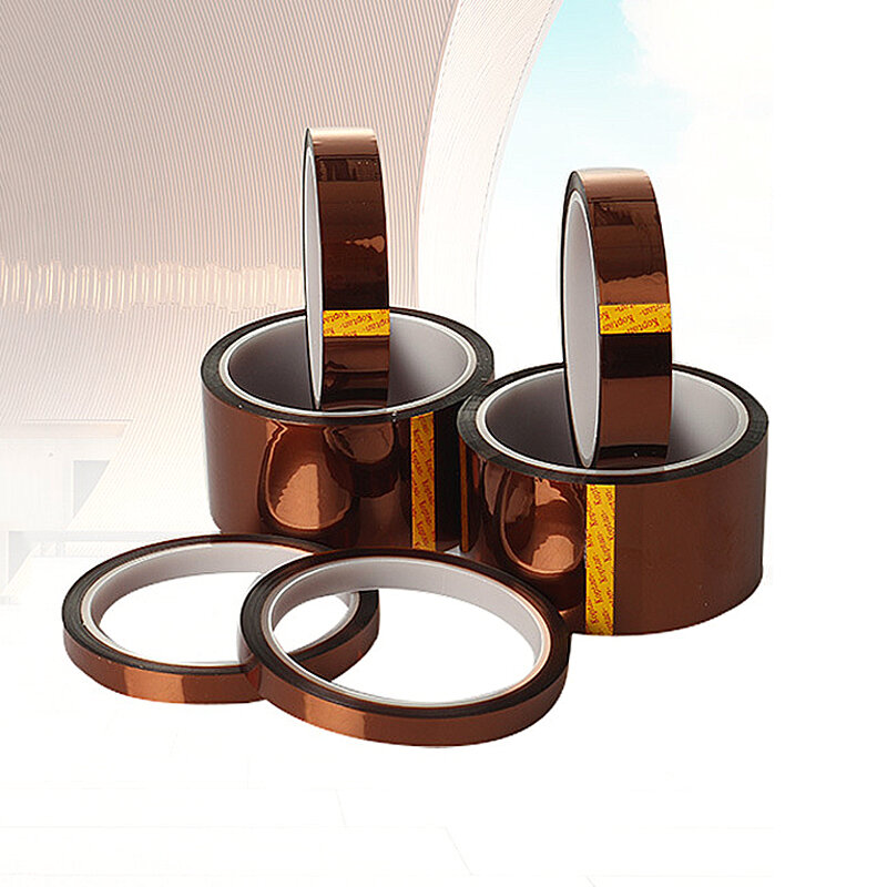 Kapton Tape 5/8/10/15/20mm 100ft BGA High Temperature Heat Resistant Polyimide Gold Adhesive Tape For Electronic Industry 33m