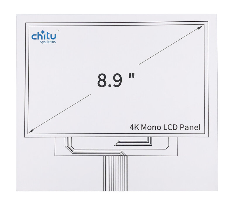 Anycubic-Photon Écran LCD Monochrome, Nouveau, PJ089Y2V5, Mono X, 8.9 Pouces, 4K, 3840x2400