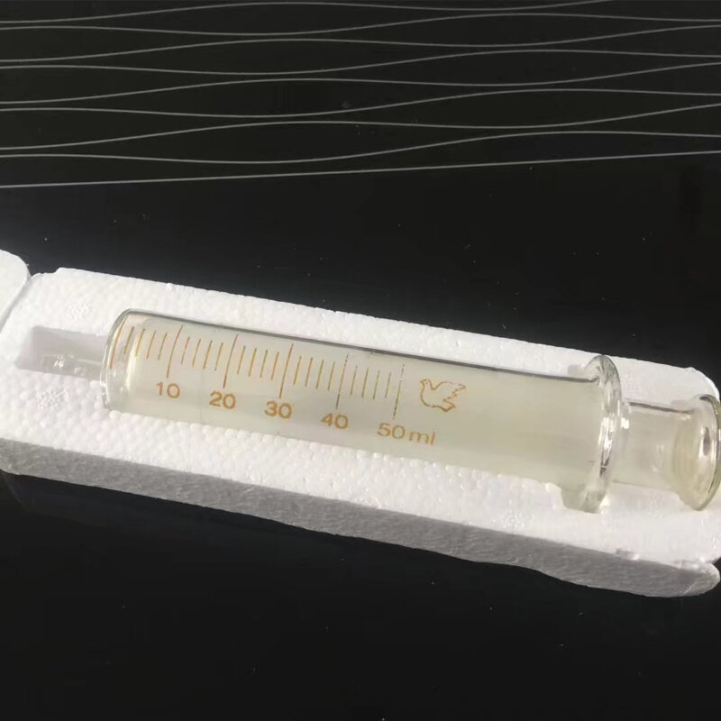 Jeringa de inyección de vidrio desechable para laboratorio, inyector líquido, pipeta de transferencia, 1mL-120mL