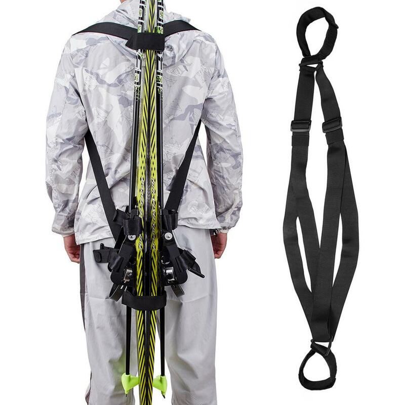 Alças de esqui alças de esqui ajustável alça de ombro pólo suportes de esqui esportes ao ar livre pólo de esqui ajustável cinta de esqui de náilon