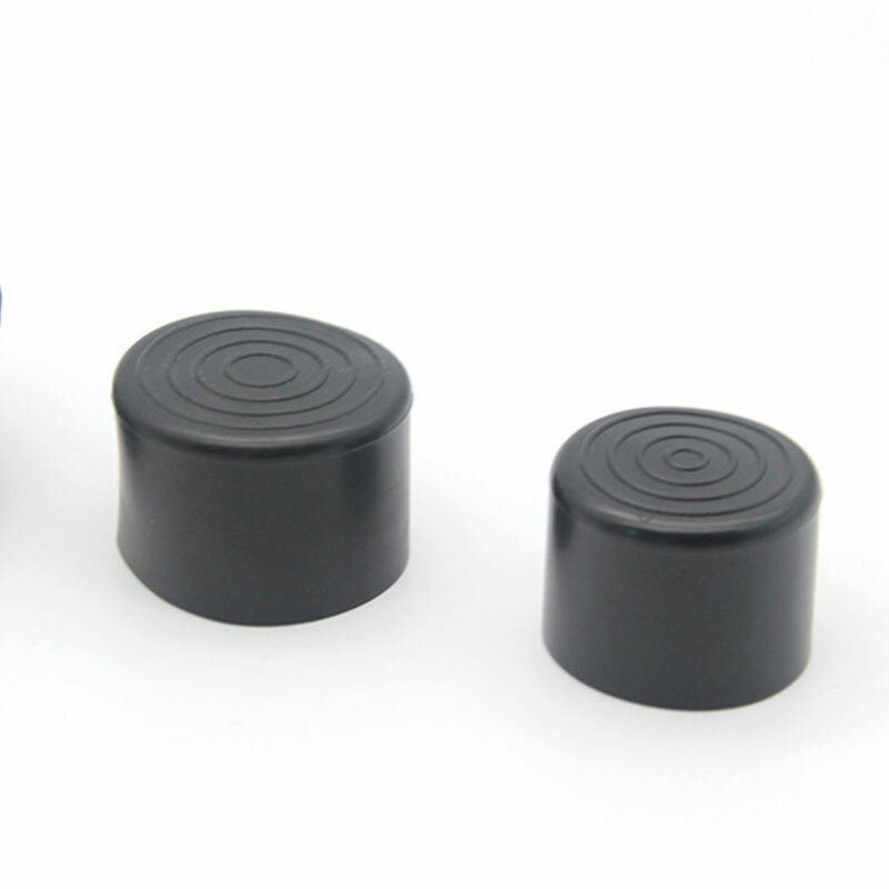 Cubierta de goma negra para pies de mesa, cubierta de extremo de tubo, tapones de inserción, Protector de suelo de muebles, 6mm-28mm, 10 unidades