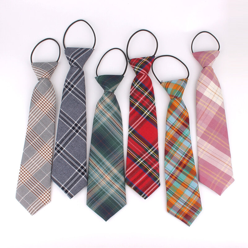 Gumowe krawaty dla chłopców dziewczęta modna koszula Plaid krawat dla dzieci mały krawat prosty czek krawat dla studentów na imprezę krawat Gravata