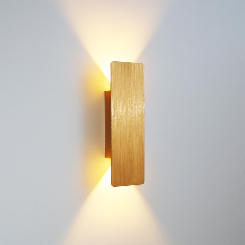 Nowoczesne proste 6W LED kinkiet wewnętrzny sypialnia salon oświetlenie domu alejek dekoracja korytarza aluminium ściana światło AC85-265V