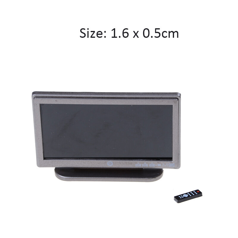 1Pc Diy Accessoires Simulatie Mini Laptop Computer Flat-Panel Lcd Tv Tablet Pc Miniatuur Ambachten Poppenhuis Deco 1:12 Poppenhuis