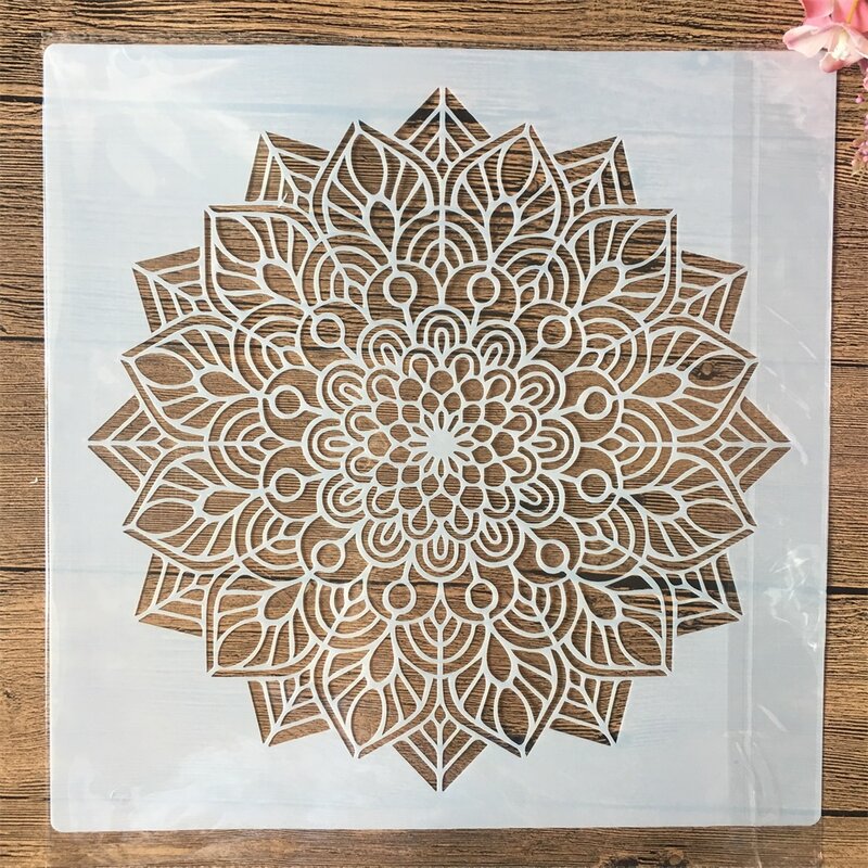 12*12inch Big Mandala Multiple Layers DIY Layering Stencils Painting Scrapbook Coloring Embossing Album Decorative Template